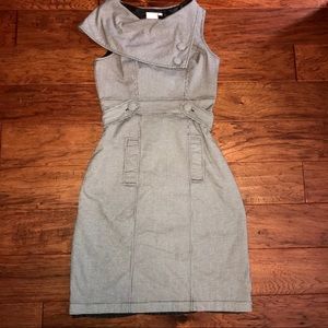 Beautiful vintage gingham dress black&gray  size 4